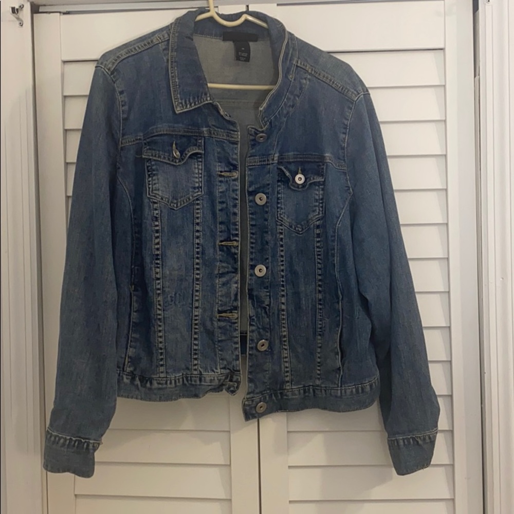 Plus size jean jacket